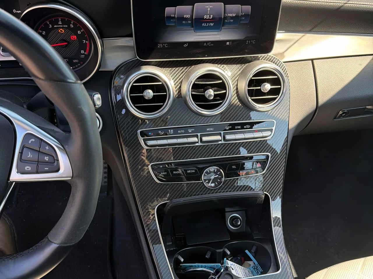 Mercedes-Benz C 63 AMG S/HEAD-UP/ПАНОРАМА/ДИСТРОНИК/360, снимка 9 - Автомобили и джипове - 54240883