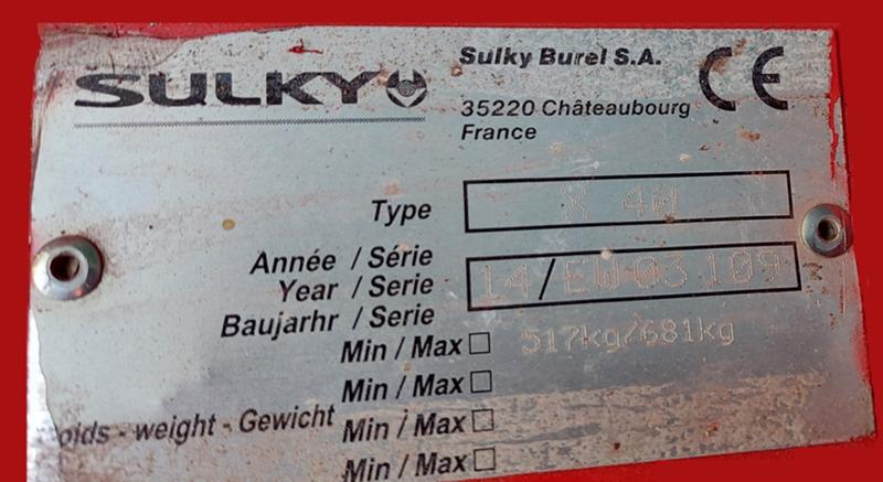 Торачка Sulky X40, снимка 10 - Селскостопанска техника - 40136049