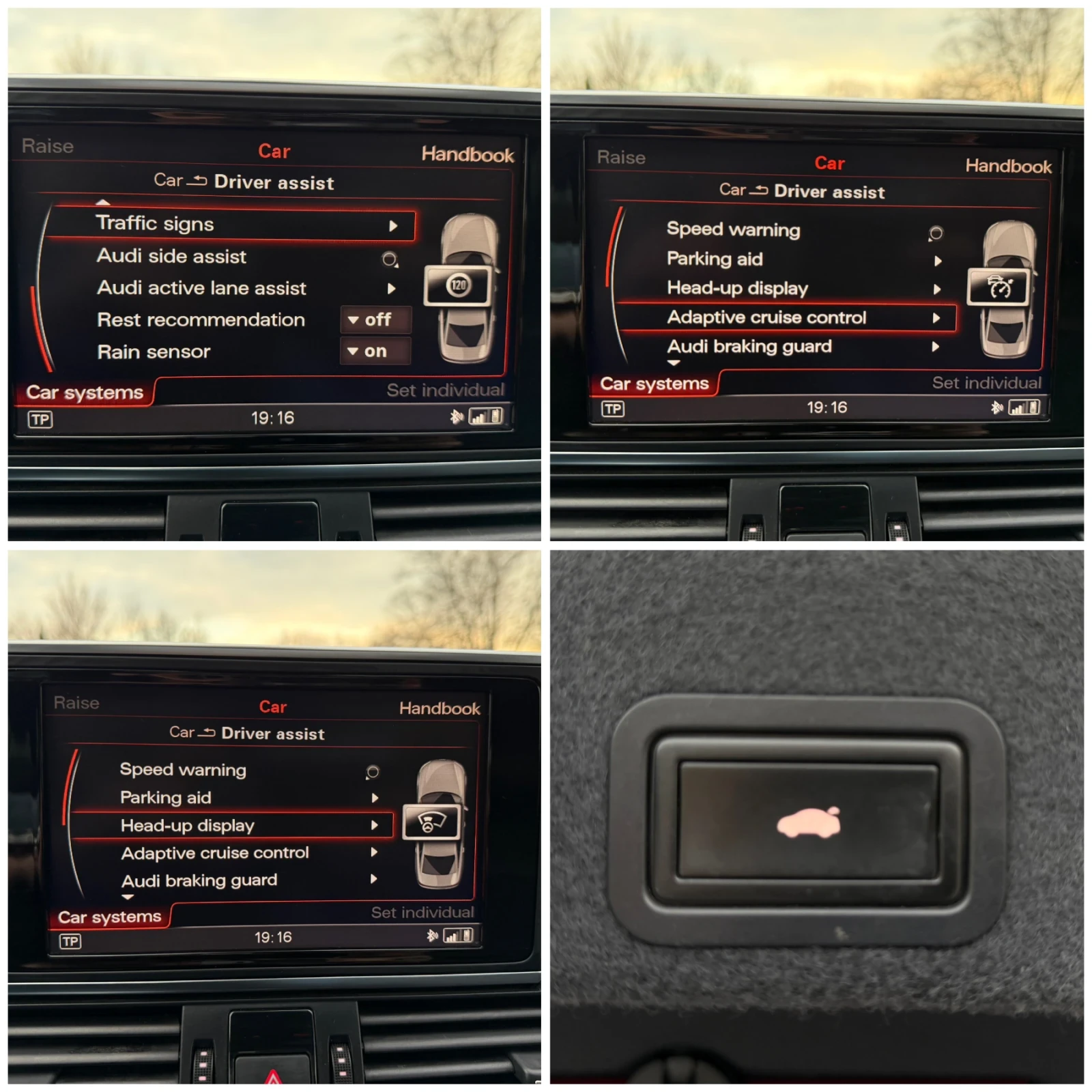 Audi A6 3.0BITDI /Вакум/Дистроник/360/Head-Up/Exclusive, снимка 14 - Автомобили и джипове - 54609917