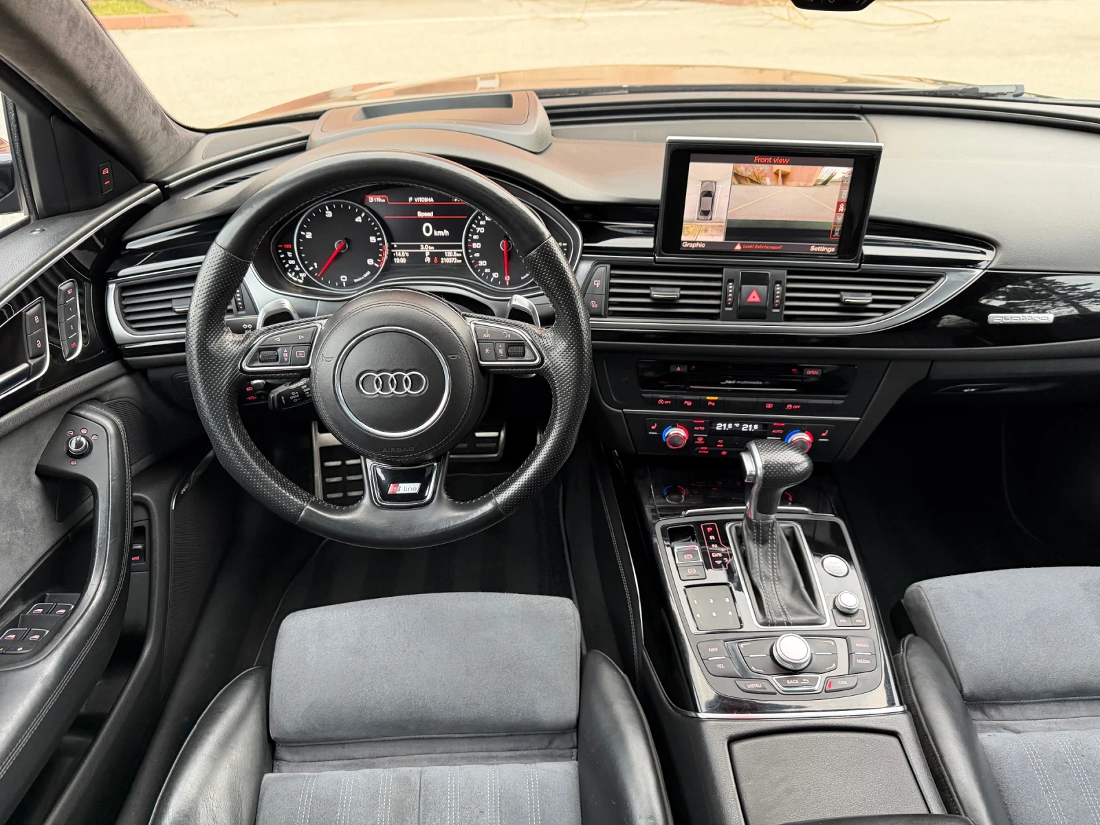 Audi A6 3.0BITDI /Вакум/Дистроник/360/Head-Up/Exclusive, снимка 9 - Автомобили и джипове - 54609917