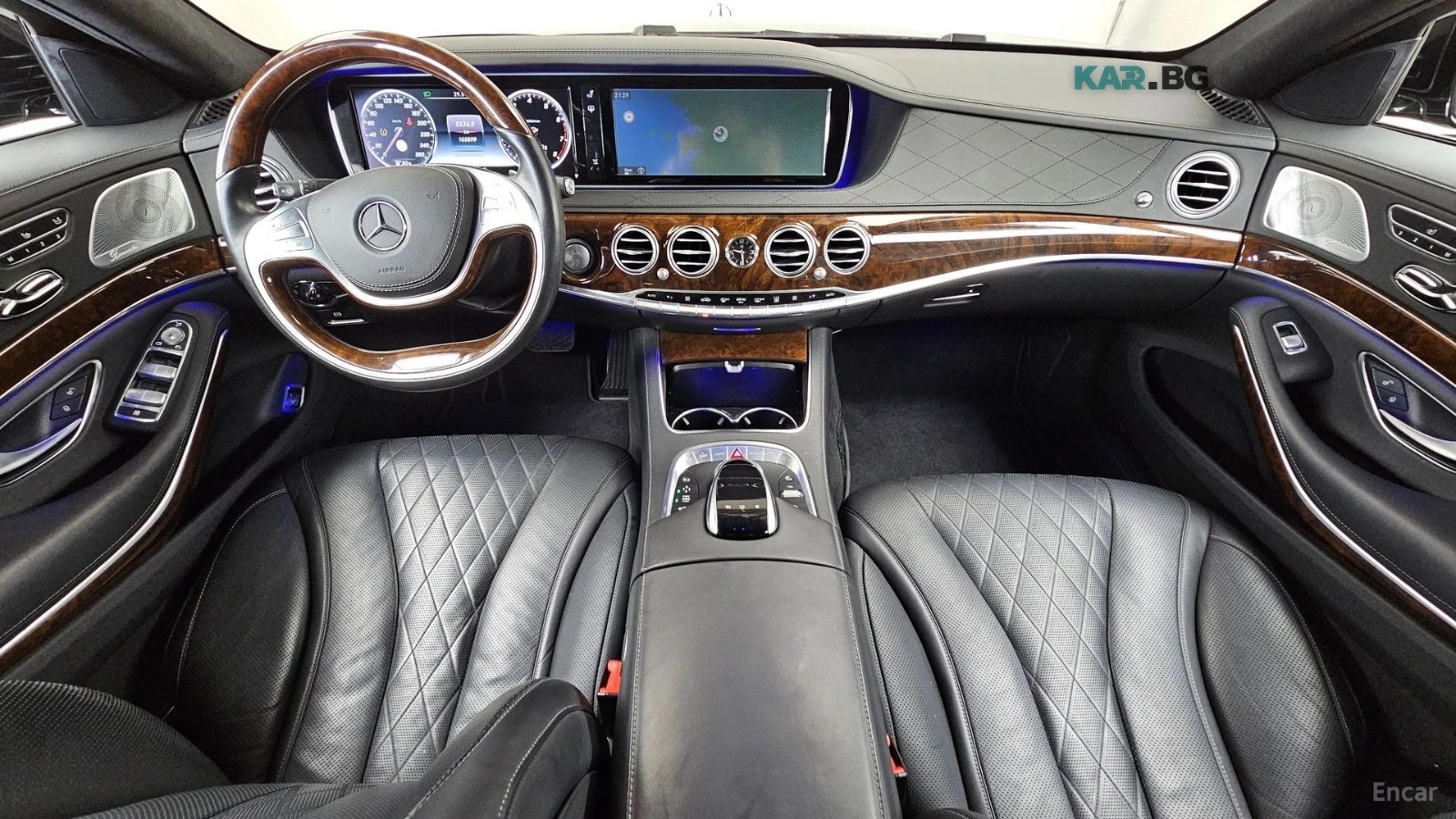 Mercedes-Benz S 600 LONG* КОЖА* ПОДГРЕВ* ОБДУХВ* BURM.* PANO* 360* МОН, снимка 7 - Автомобили и джипове - 55964377