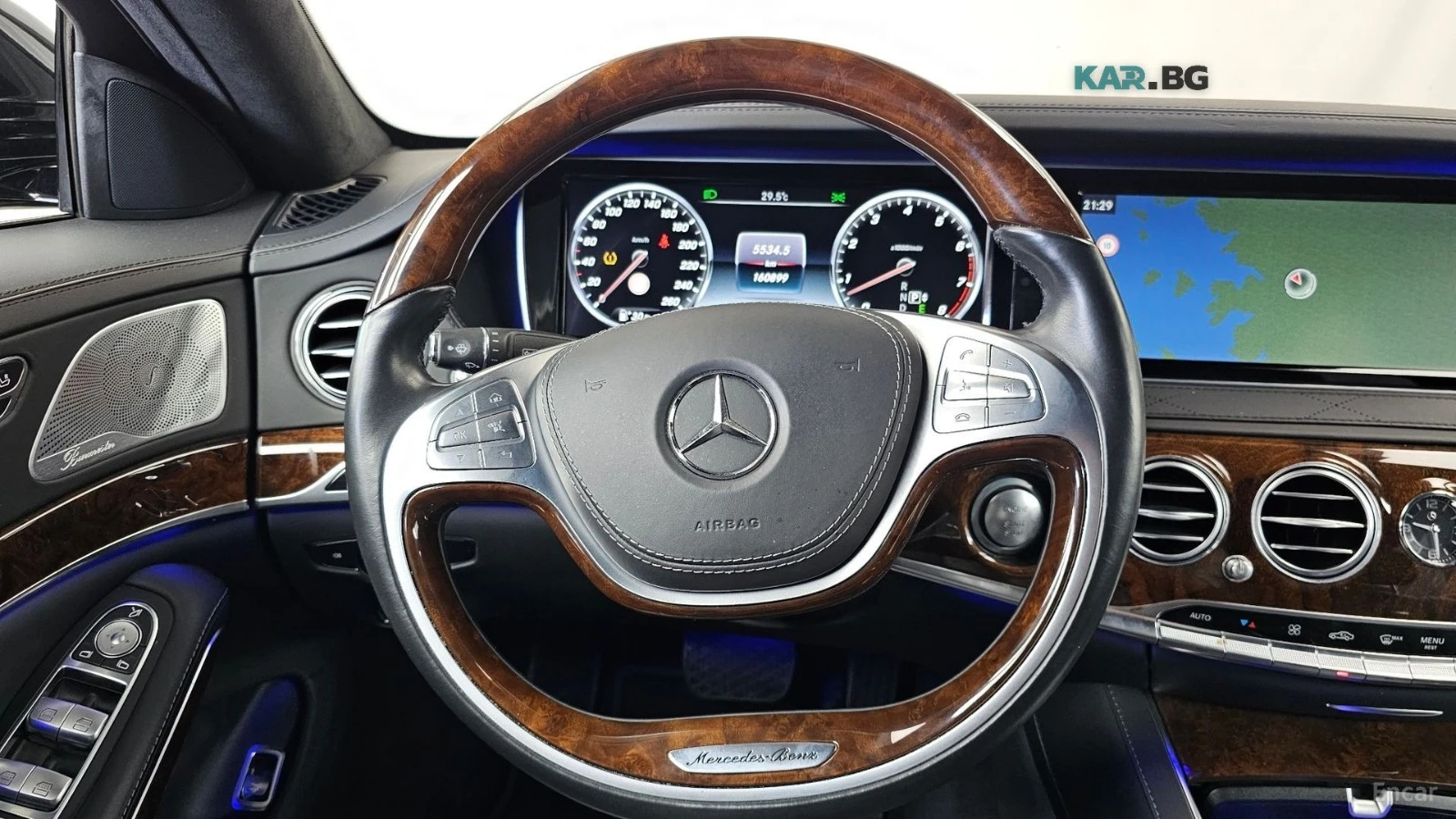 Mercedes-Benz S 600 LONG* КОЖА* ПОДГРЕВ* ОБДУХВ* BURM.* PANO* 360* МОН, снимка 13 - Автомобили и джипове - 55964377