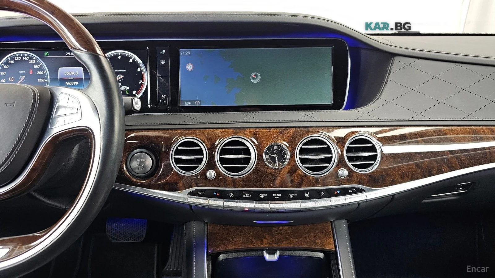Mercedes-Benz S 600 LONG* КОЖА* ПОДГРЕВ* ОБДУХВ* BURM.* PANO* 360* МОН, снимка 15 - Автомобили и джипове - 55964377