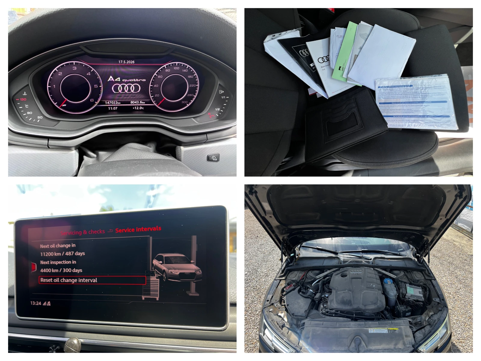 Audi A4 40TDI QUATTRO/S-LINE/AUT/NAVI/147х.км.от ПОРШЕ БГ, снимка 16 - Автомобили и джипове - 54595610