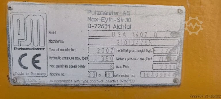 ����� ����� Putzmeister BSA 1407D | Mobile.bg � ����������� 12
