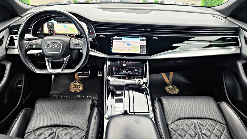 Audi Q8 MATRIX/S-LINE/DISTR/3DСАМ/B&O/МАСАЖ/ОБДУХ/AMBI/LIZ, снимка 9 - Автомобили и джипове - 53409557