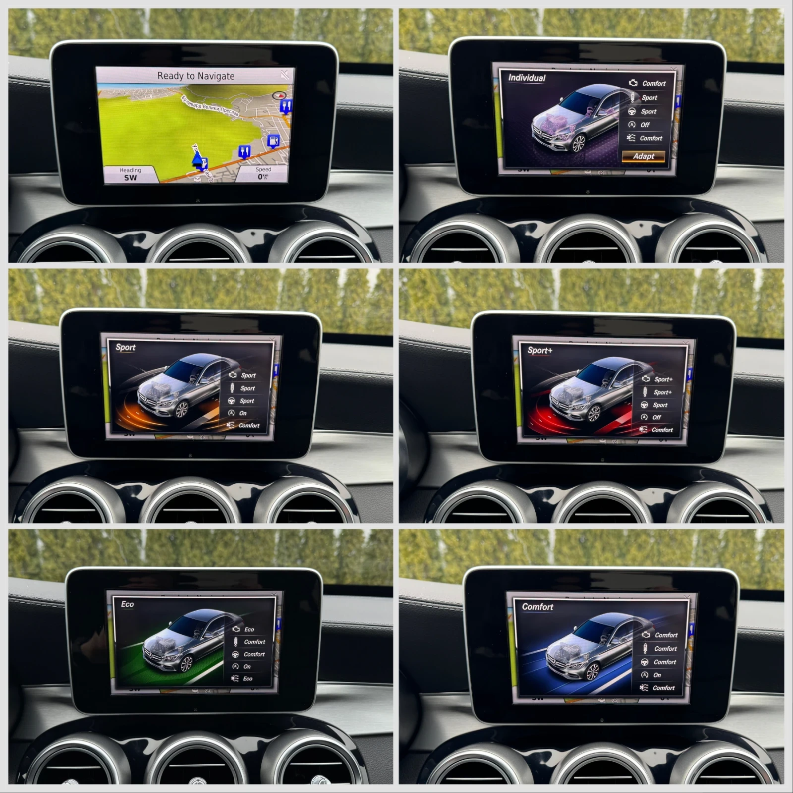 Mercedes-Benz C 200 AMG/7G-Tronic/Burmester/Distronic/HeadUp/ШВЕЙЦАРИЯ, снимка 14 - Автомобили и джипове - 53406730