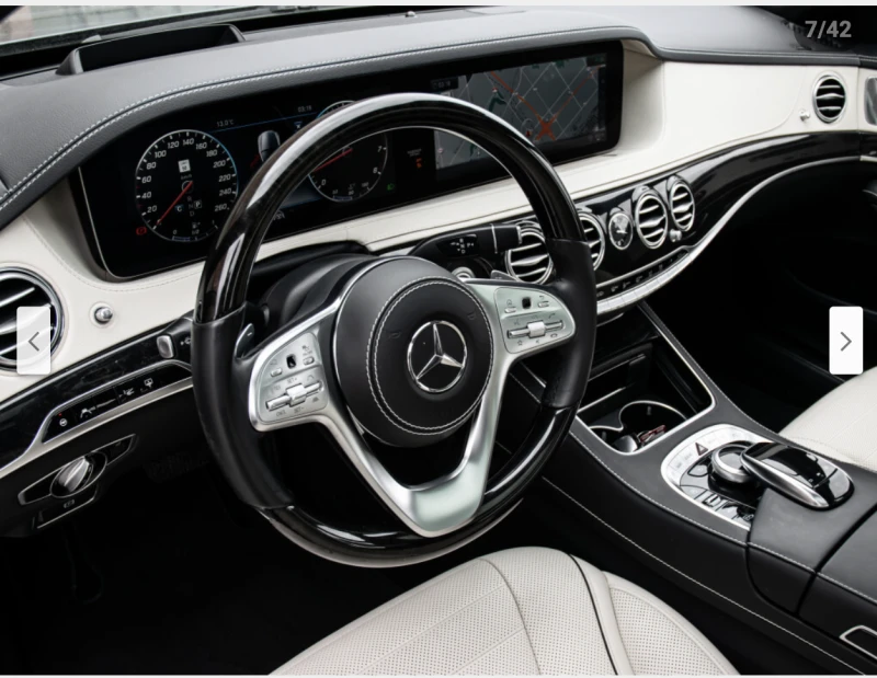 Mercedes-Benz S 560 ДИГИТАЛНО* ТАБЛО* ОБДУХВАНЕ* BURMESTER* ДИСТРОНИК*, снимка 7 - Автомобили и джипове - 52699568