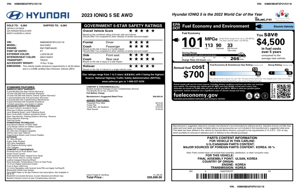 Hyundai Ioniq 5 HTRAC* 77kWh* Очакван внос, снимка 14 - Автомобили и джипове - 54822429