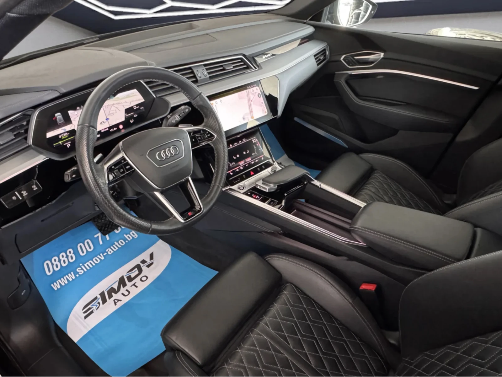 Audi E-Tron 55 S-LINE PLUS 95KWH B&O КОЖА ПОДГРЕВ ПАНОРАМА , снимка 8 - Автомобили и джипове - 55584999