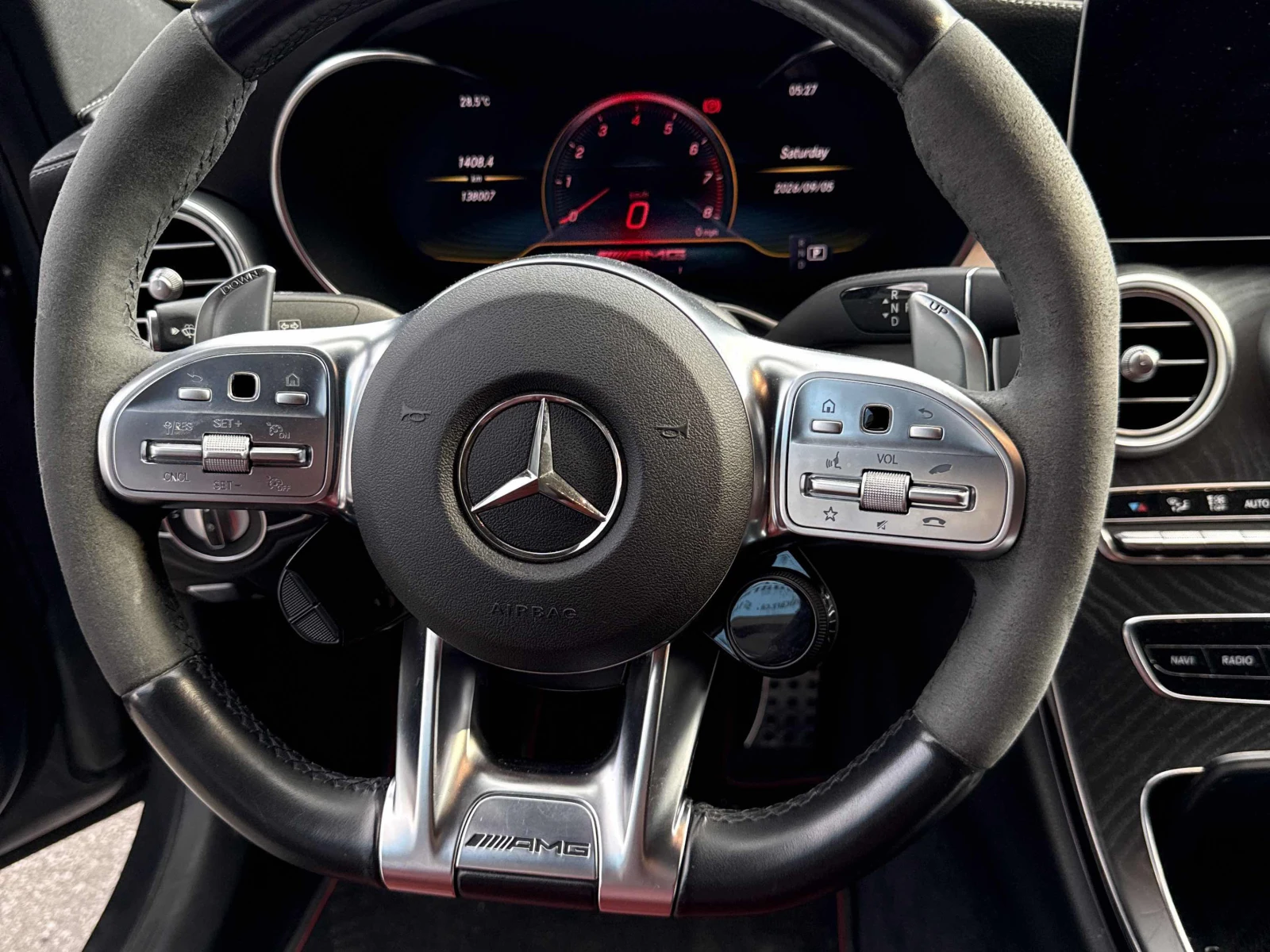 Mercedes-Benz C 43 AMG / 360 / Distronic / Burmester / Carfax / Автокреди, снимка 11 - Автомобили и джипове - 55993245