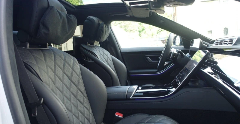 Mercedes-Benz S 580 AMG/LONG/4-MATIC/EXCLUSIV/TV/MANUFAKTUR/BURM/PANO/, снимка 11 - Автомобили и джипове - 53361372