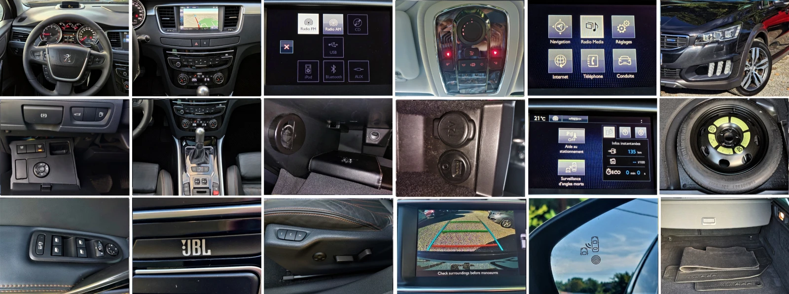 Peugeot 508 2.0 RXH BlueHDI 180kc. FELINE JBL PANORAMA, снимка 12 - Автомобили и джипове - 55737973