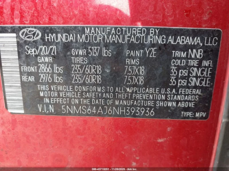 Hyundai Santa fe 2.5L I-4 DI, DOHC, VVT, 191HP Front Wheel Drive, снимка 14 - Автомобили и джипове - 53282511