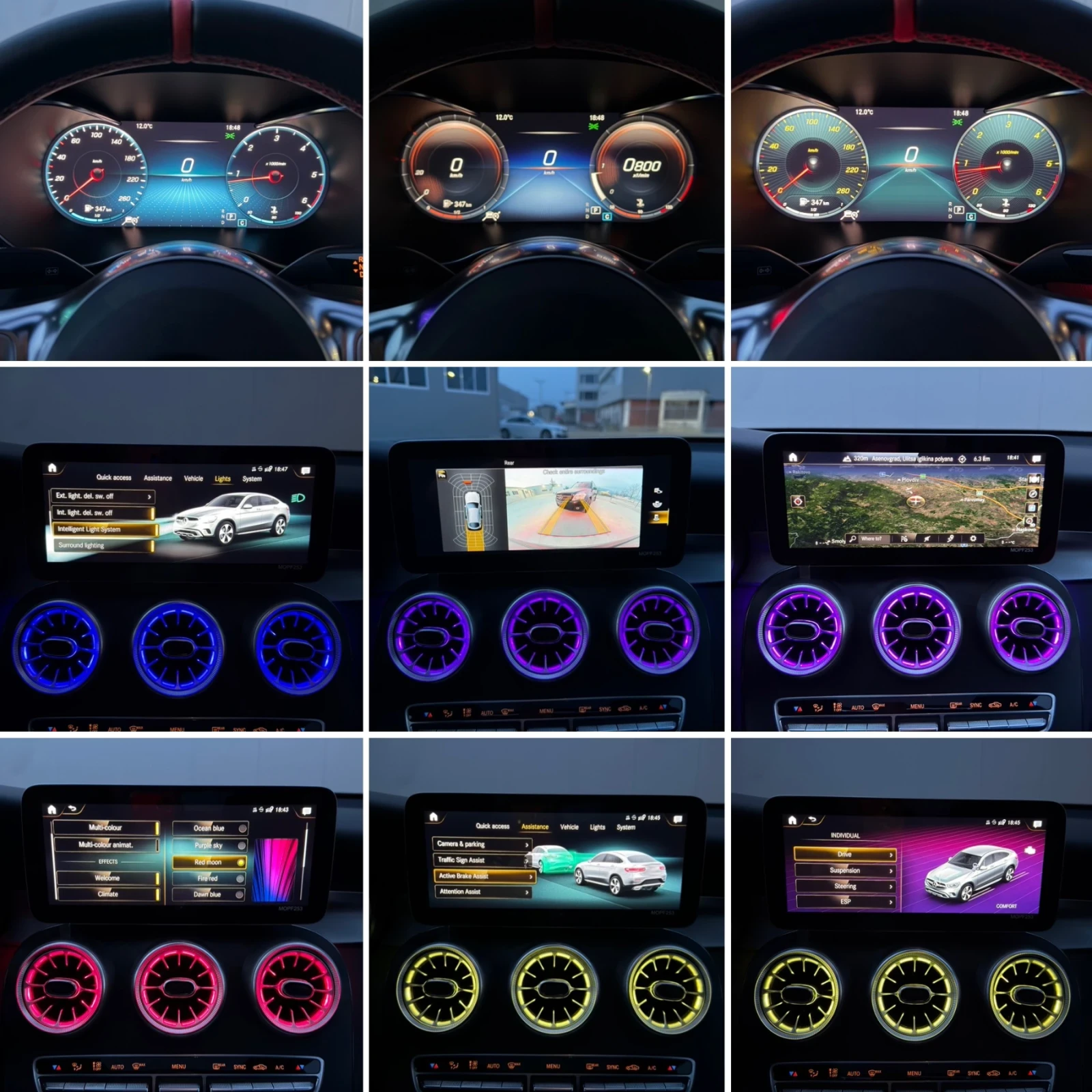 Mercedes-Benz GLC 220 COUPE/ PREMIUM AMG/ 9G/ 4MATIC/ 3xTV/ NIGHT PACK, снимка 14 - Автомобили и джипове - 53927721