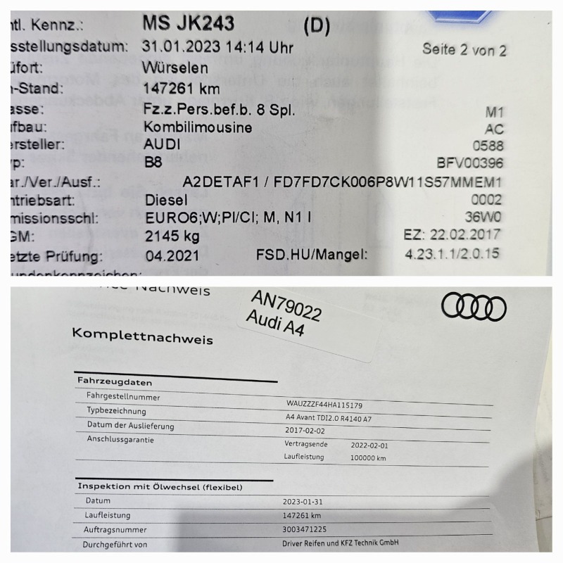Audi A4 2.0TDi/SPORT/164000KM/HEAD-UP/VIRTUAL/KAMERA/FULL, снимка 17 - Автомобили и джипове - 43202030