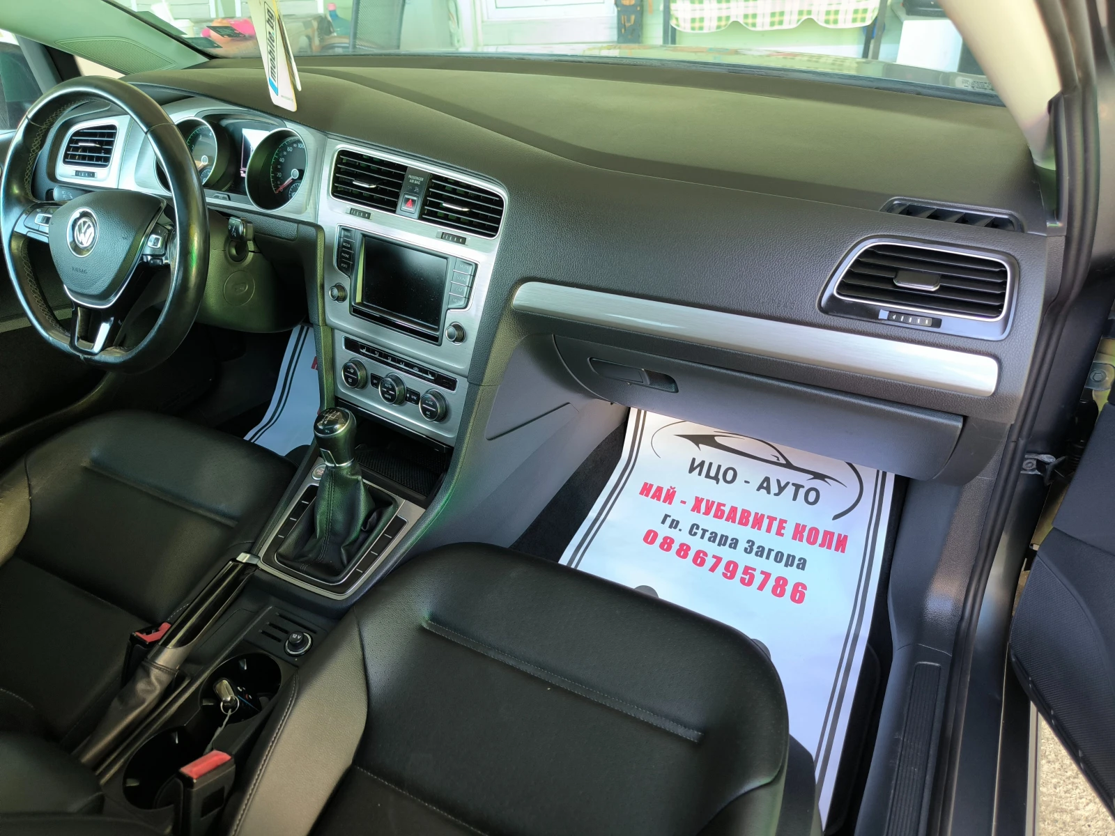 VW Golf 1, 8i-170k.c.6ck.НАВИ, KOЖА, КАМЕРА, ЛЮК, ЕВРО6 - изображение 10