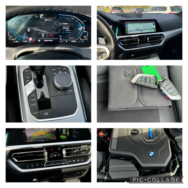 BMW 330 e xDrive Plug-in Hibrid M-SPORT LASER ГАРАНЦИЯ , снимка 14 - Автомобили и джипове - 47765592