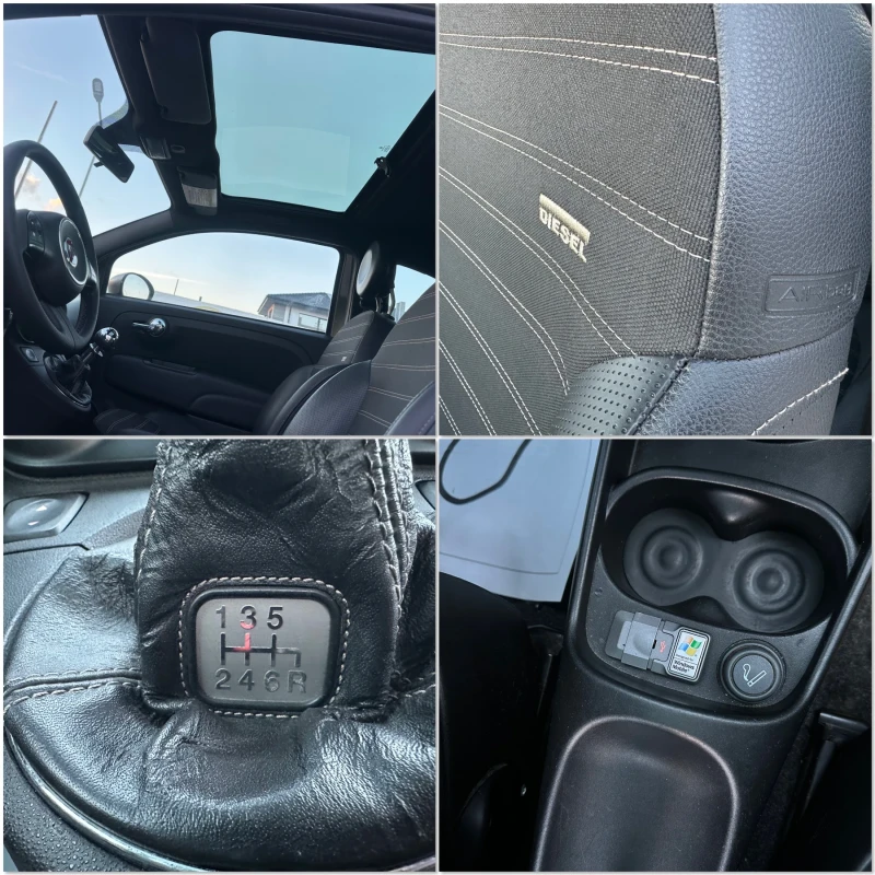 Fiat 500  6-скорости! Нави! Панорама! Кожа! Sport!!!, снимка 16 - Автомобили и джипове - 52003942