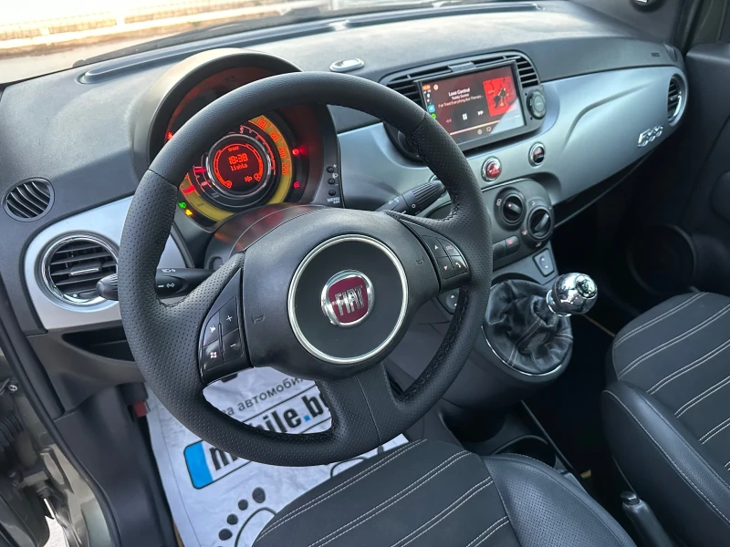 Fiat 500  6-скорости! Нави! Панорама! Кожа! Sport!!!, снимка 11 - Автомобили и джипове - 52003942