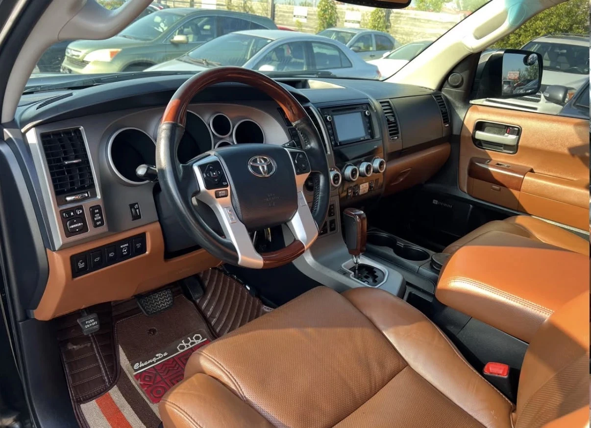 Toyota Sequoia PLATINUM * FACE * 5.7 * AWD * ОРАНЖЕВ САЛОН * , снимка 11 - Автомобили и джипове - 56056792