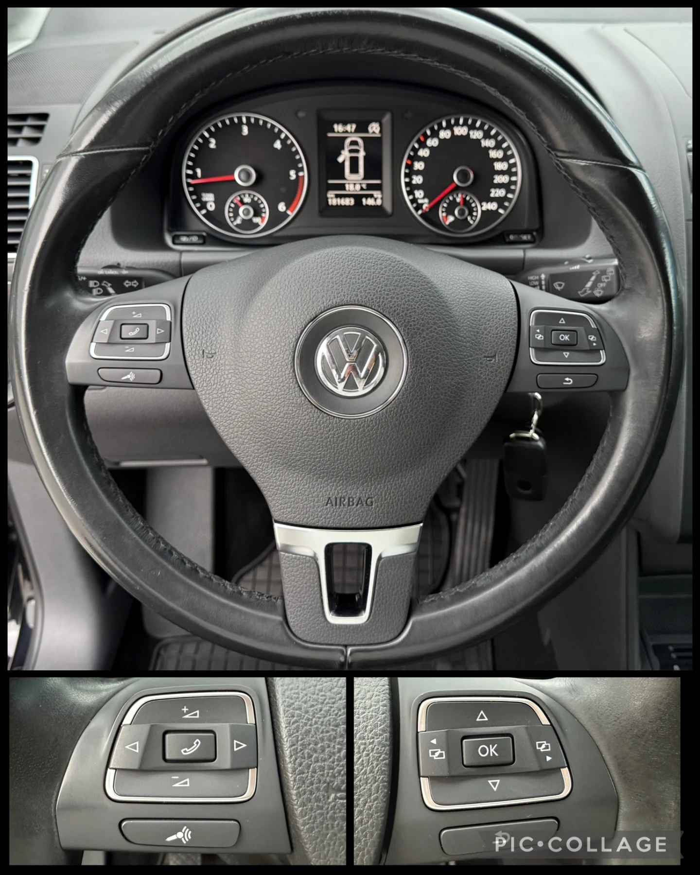 VW Touran 1.6 TDi 6ck Фейслифт LED фарове , снимка 10 - Автомобили и джипове - 54724730