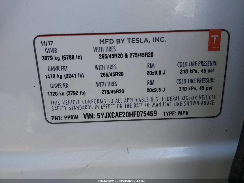 Tesla Model X 100D/75D/90D, снимка 9 - Автомобили и джипове - 54906913