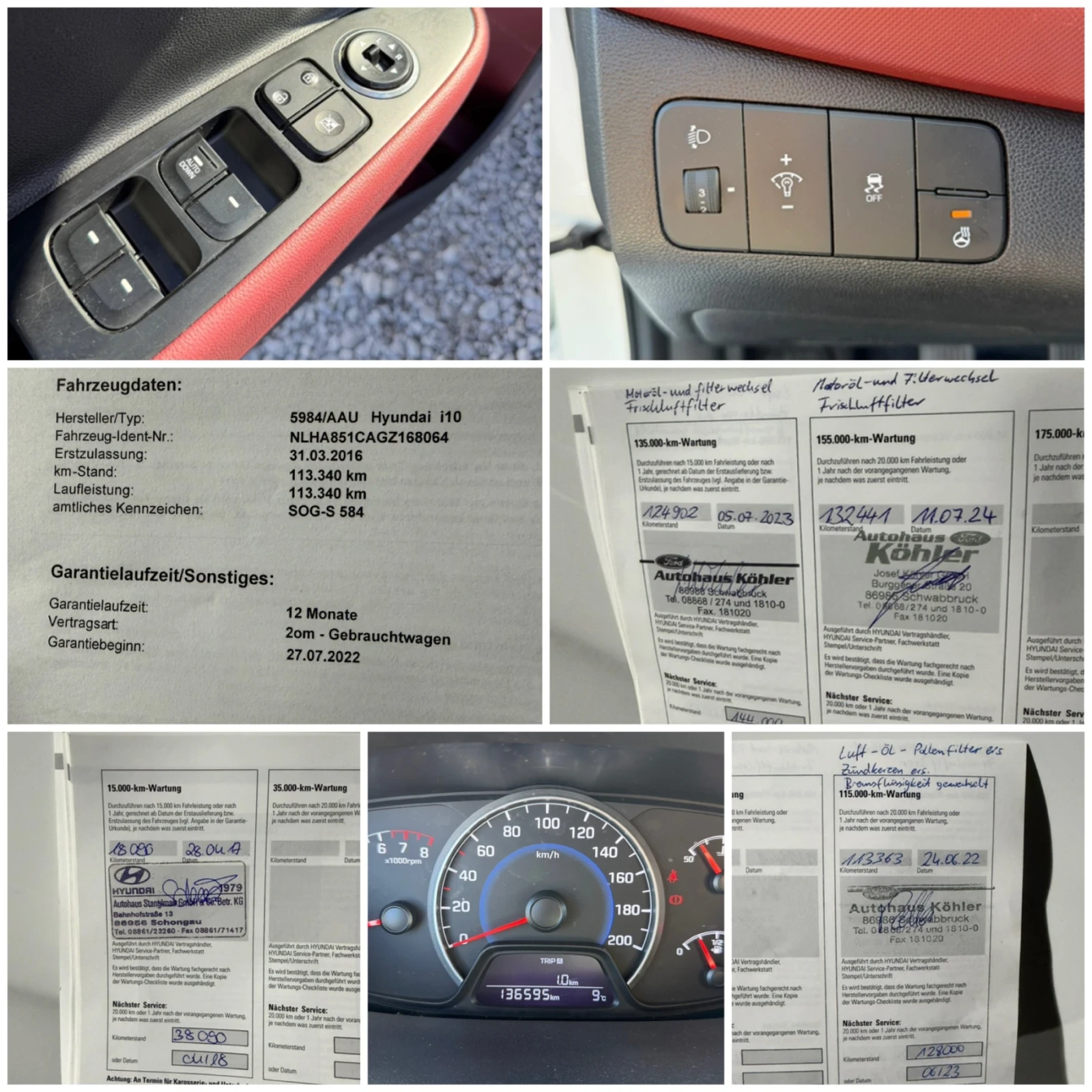 Hyundai I10 1.2i SPORT EURO 6 SERVICE BOOK TUV  | Mobile.bg   15