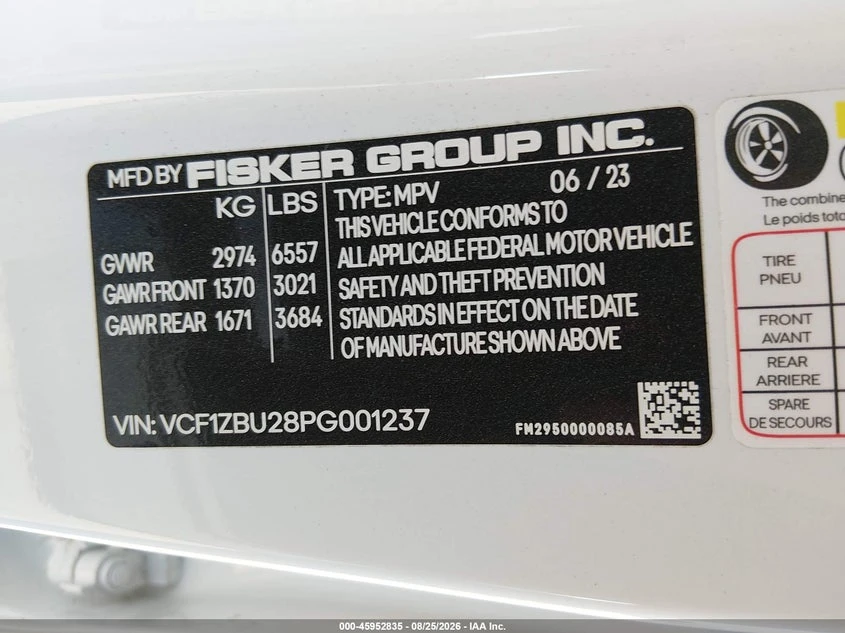 Fisker Ocean One AWD, снимка 9 - Автомобили и джипове - 55935347