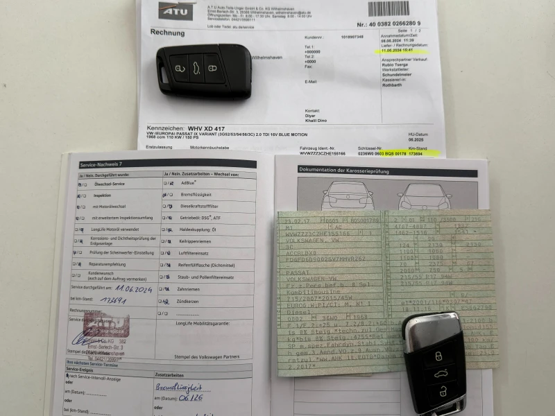 VW Passat 2.0TDI* 150к.с* СЕРВИЗНА КНИЖКА С ПЪЛНА ИСТОРИЯ В , снимка 15 - Автомобили и джипове - 52824803