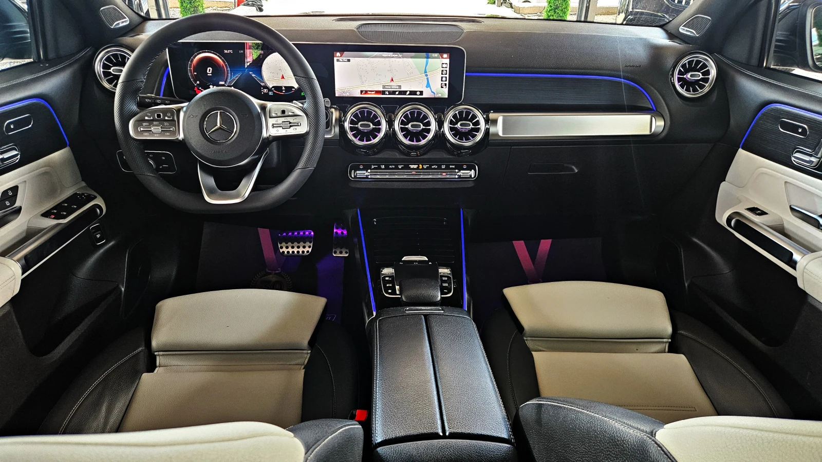Mercedes-Benz GLB 220 AMG/4MAT/7MESTA/PANO/360CAM/BURMEST/DISTR/ПОДГР/LI, снимка 9 - Автомобили и джипове - 55573582
