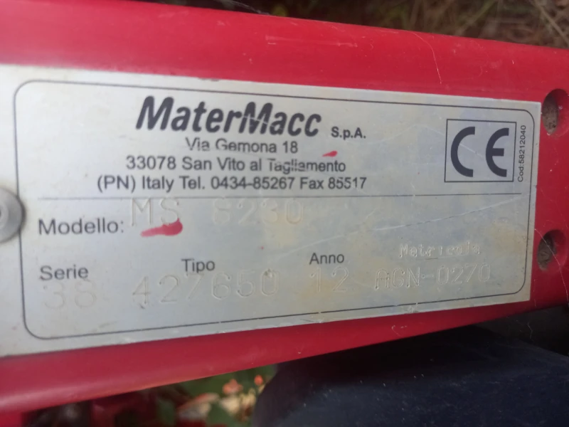 Сеялка Matermacc MS 8230- AGN 0271, снимка 4 - Селскостопанска техника - 51927859