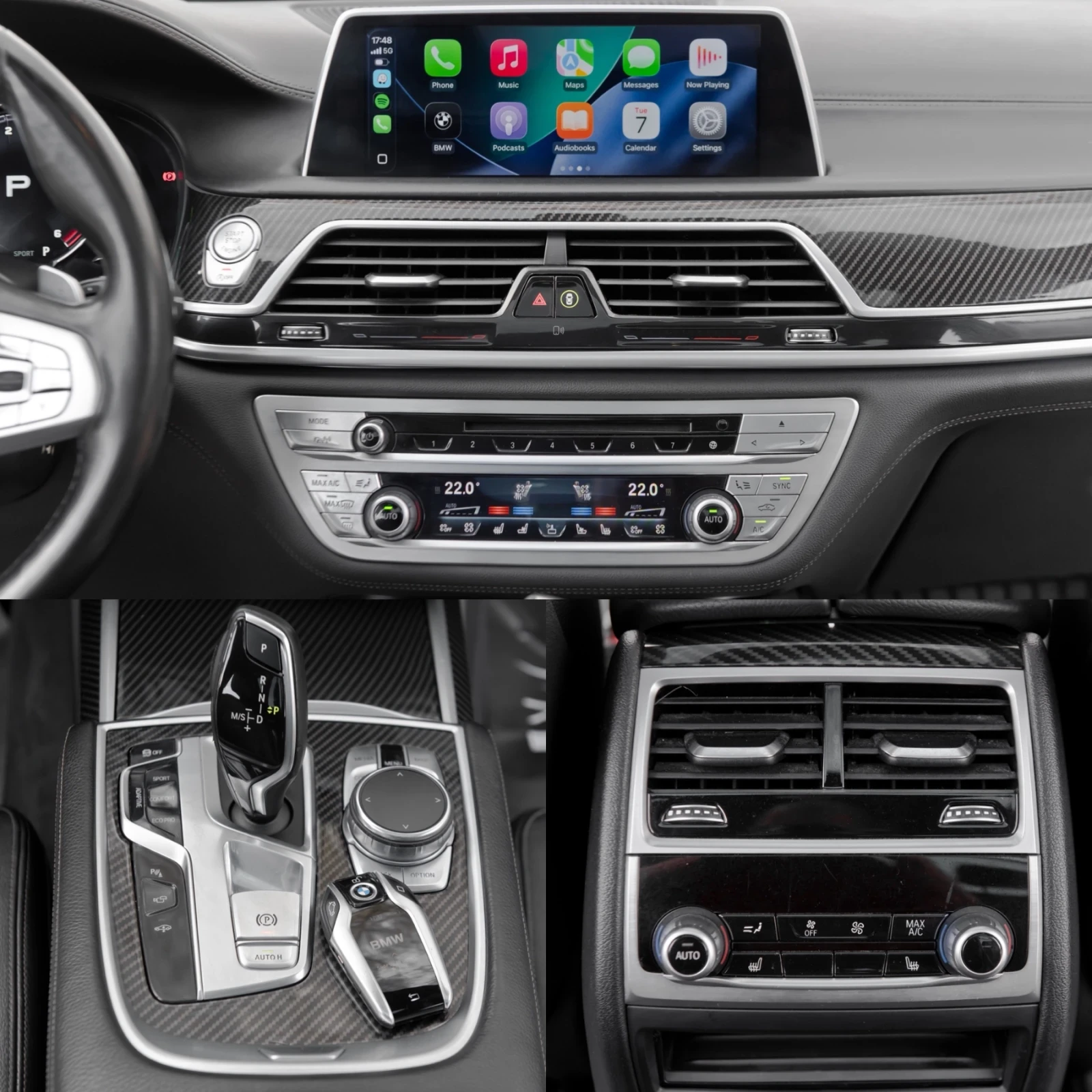 BMW 740 Ld/X-DRIVE/LASER/3xTV/HUD/PANO/FULL, снимка 8 - Автомобили и джипове - 54128395