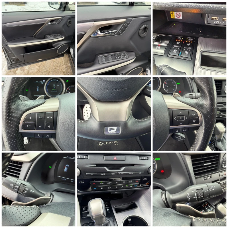 Lexus RX 450h 3.5h 313k.с F-Sport FACE с Гаранция, снимка 10 - Автомобили и джипове - 53519646