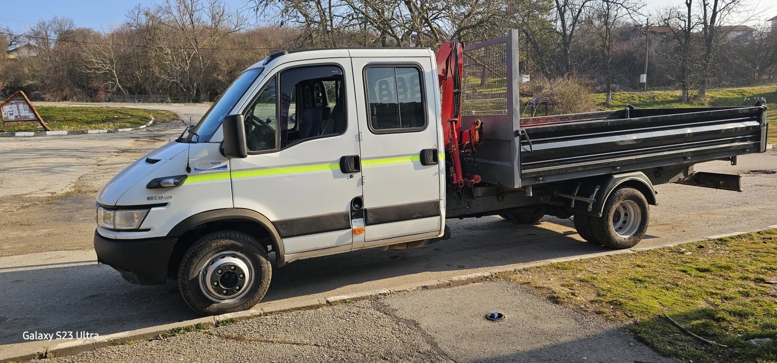 Iveco Daily 65C Тристранен самосвал + кран 