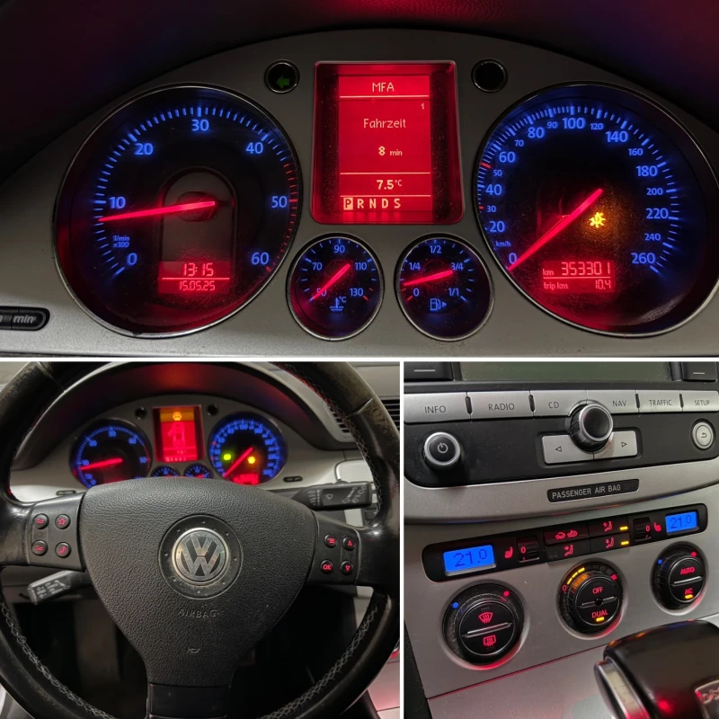 VW Passat * 2.0TDI* 170HP* DSG* 2008г* CBB* , снимка 13 - Автомобили и джипове - 52880470