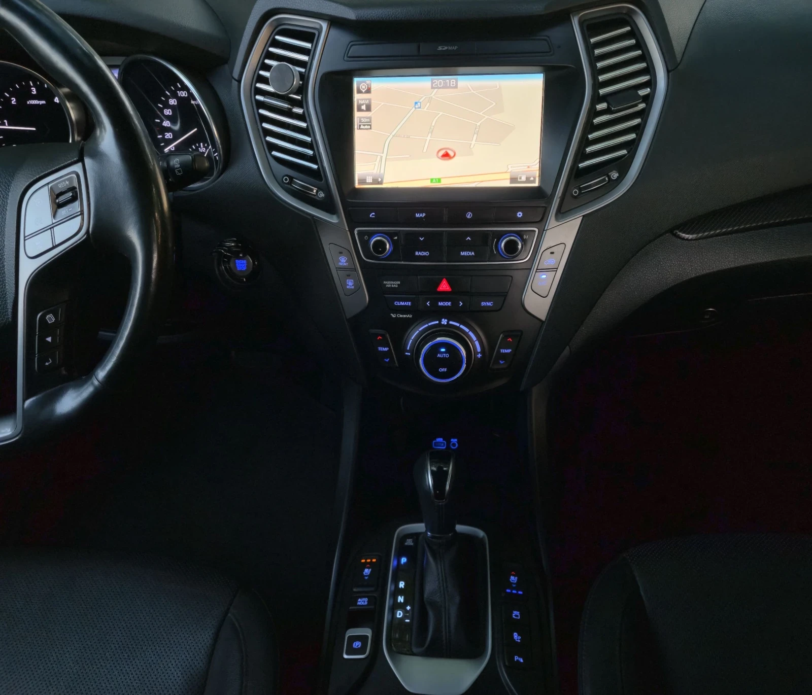 Hyundai Santa fe FULL 2.2CRDI 4WD ПЕЧКА  КАМЕРИ 360, снимка 14 - Автомобили и джипове - 54919086