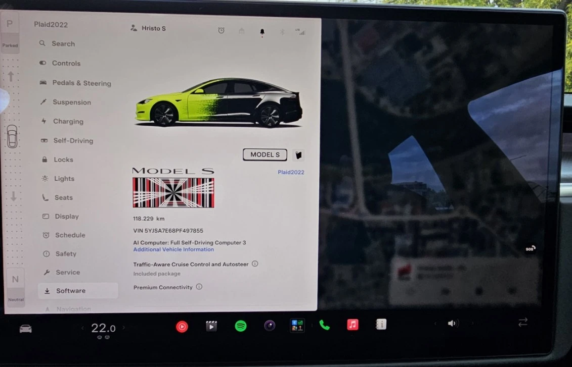 Tesla Model S  PLAID , снимка 11 - Автомобили и джипове - 56722447