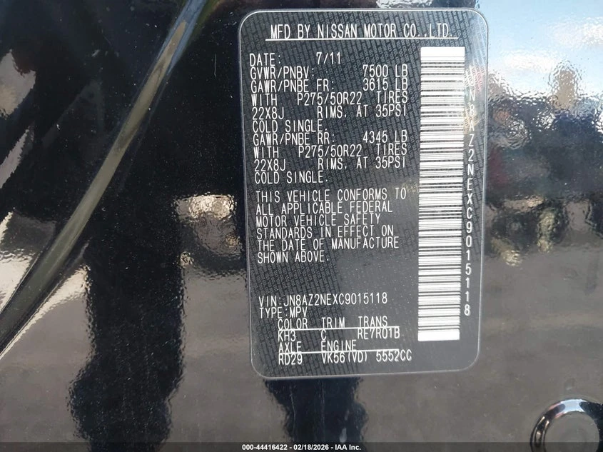 Infiniti QX56 5.6L V-8 DI, DOHC, VVT, 400HP All Wheel Drive - изображение 9