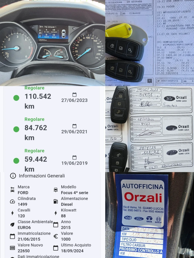 Ford Focus 1.5TDCI/125203км/120k.c/TITANIUM/LED/NAVI/EU6B/ТОП, снимка 12 - Автомобили и джипове - 47367408