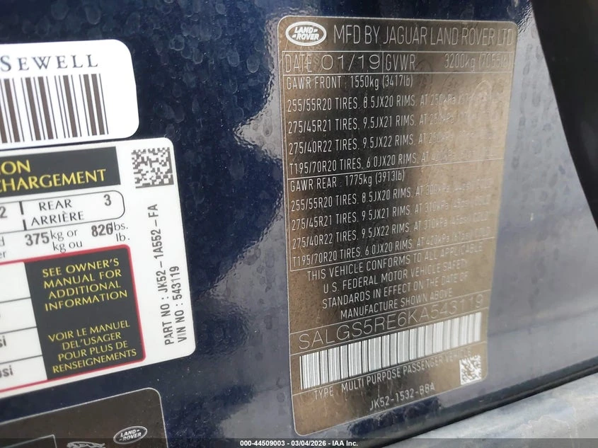 Land Rover Range rover 5.0L V-8 DI, DOHC, VVT, SUPERCHARGER, 518HP 4X4 | Mobile.bg � ����������� 9