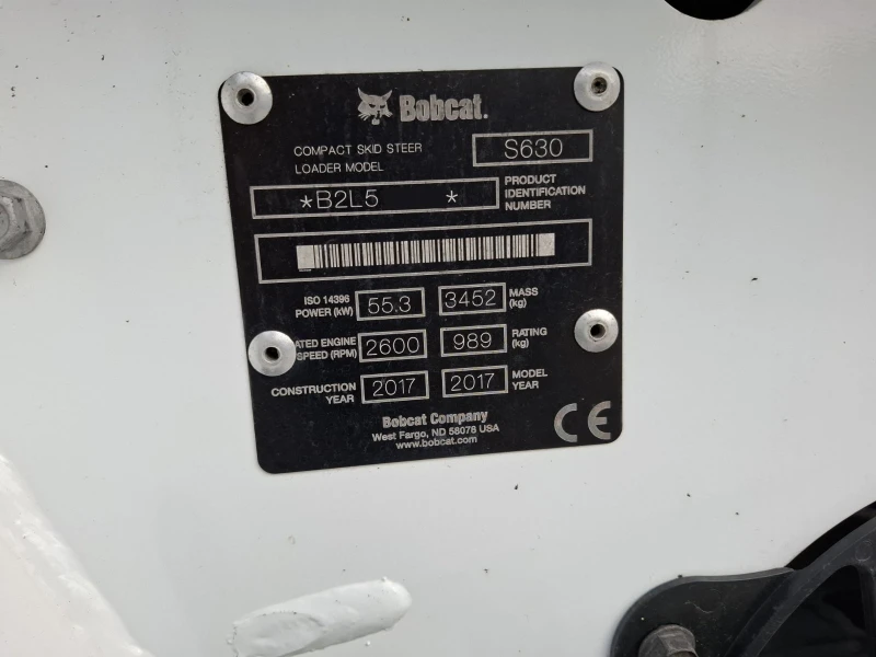 Мини челни товарачи Bobcat S 630 , КОФА+ ВИЛИЦИ, снимка 17 - Индустриална техника - 52323389