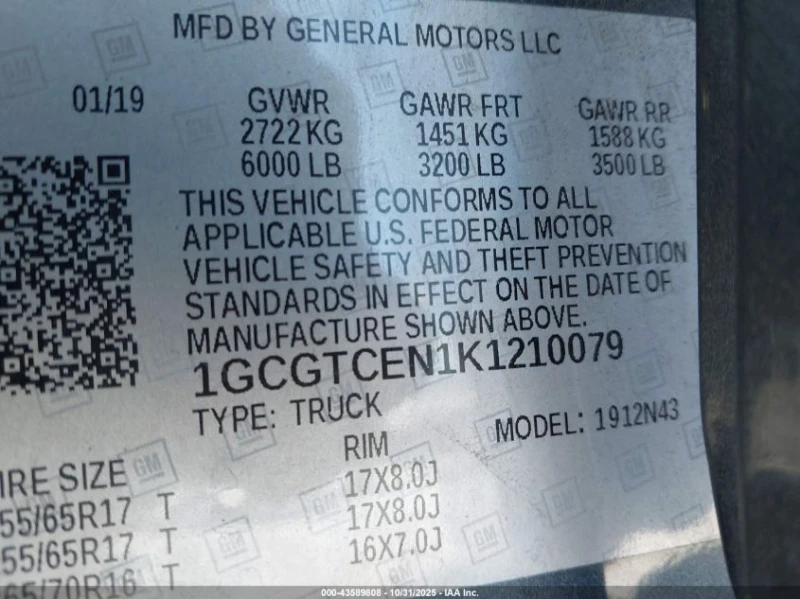 Chevrolet Colorado 3.6L V-6 DI, DOHC, VVT, 308HP 4X4 Drive, снимка 16 - Автомобили и джипове - 52631837