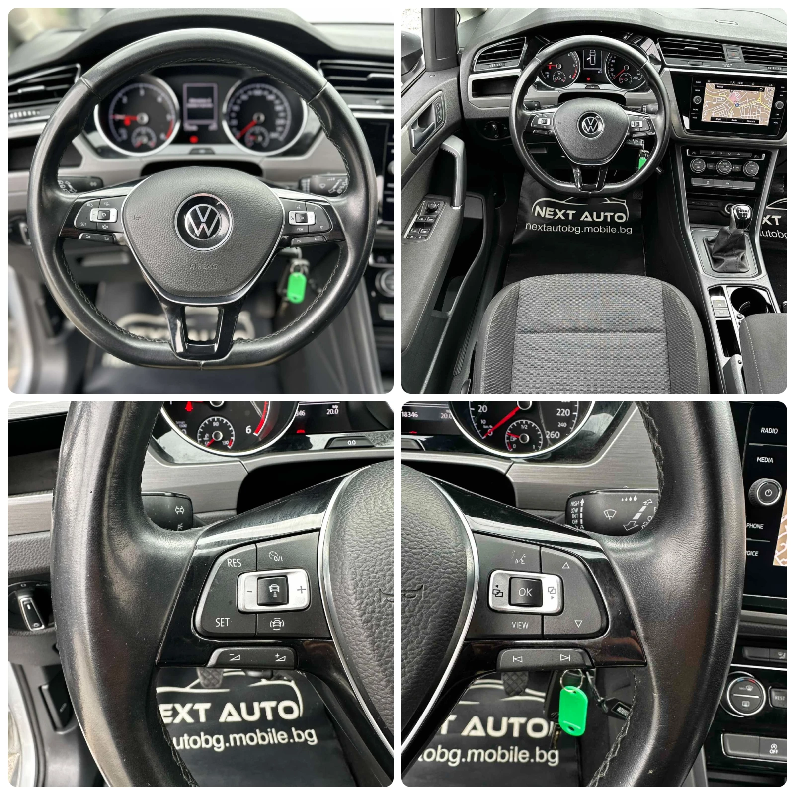 VW Touran 2.0TDI 122HP 6+ 1 CARPLAY CAMERA DISTRONIC, снимка 13 - Автомобили и джипове - 54064767