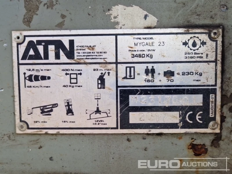Автовишка Друга марка ATN MYGALE 23, снимка 4 - Индустриална техника - 53404873