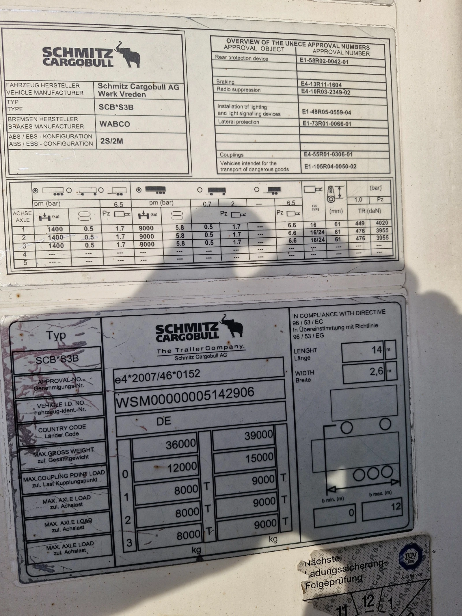 Полуремарке Schmitz scb s3b, Двутемп. , снимка 7 - Ремаркета - 56192741