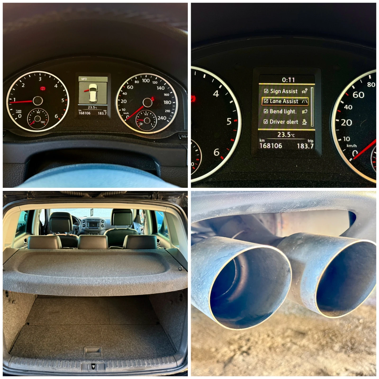 VW Tiguan 2.0TDI- 4Motion-FULL екстри-Реален пробег!, снимка 16 - Автомобили и джипове - 54904132